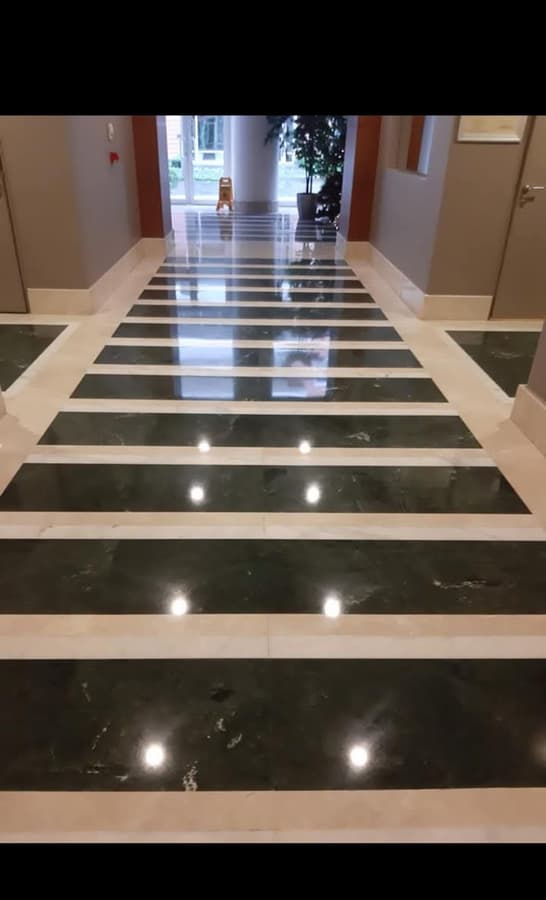 Koridor Parlatma Koridor yeşil mermer parlatma